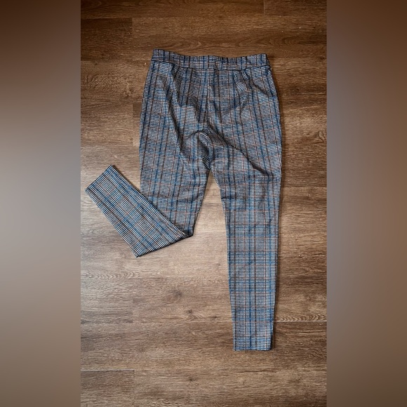 Slim Fit Houndstooth Print Trousers - Picture 2 of 4